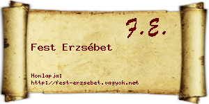 Fest Erzsébet névjegykártya